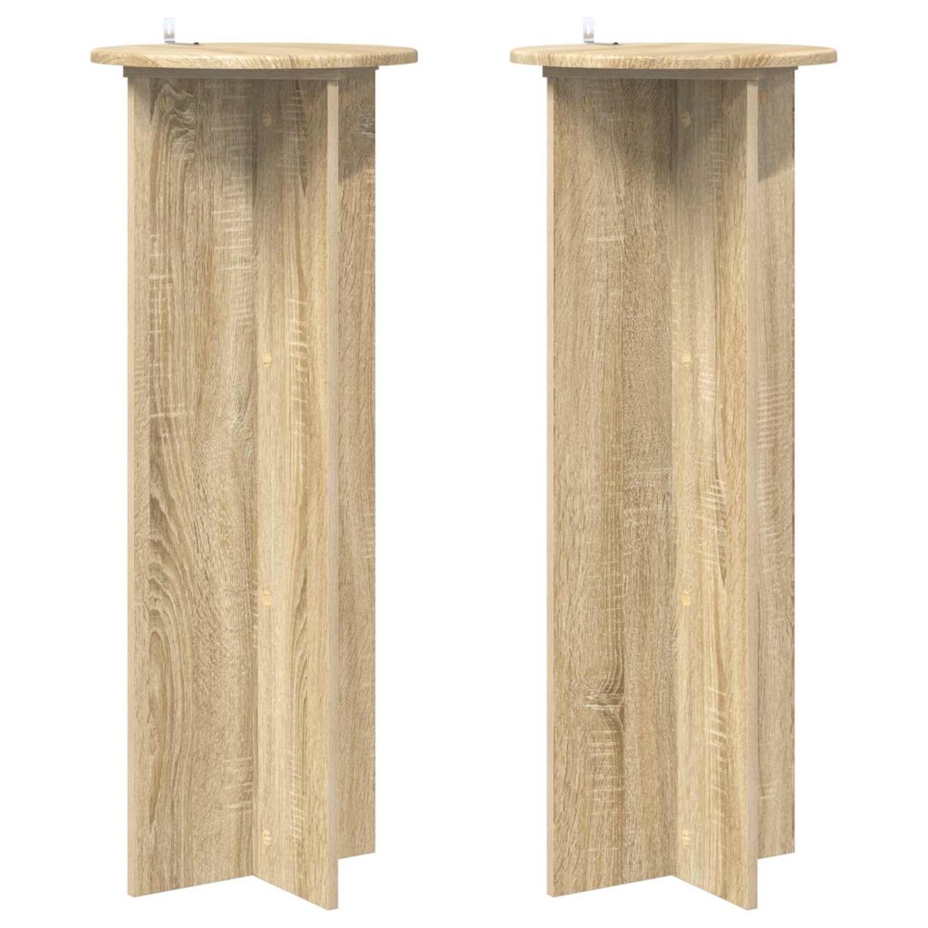 Kasviteline 2 pcs Sonoma-tammi Ø40 x 100 cm Tekninen puu