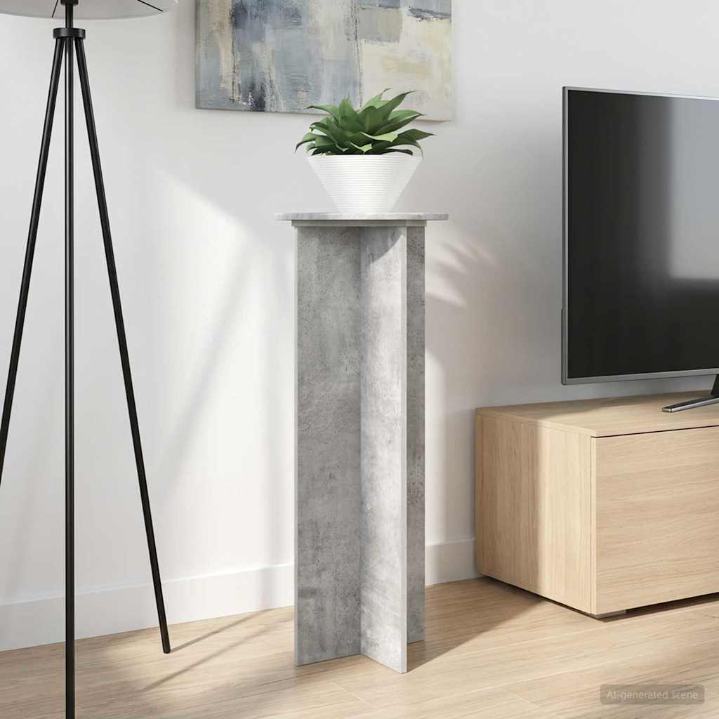 Kasviteline 2 pcs Betoninharmaa Ø40 x 100 cm Tekninen puu
