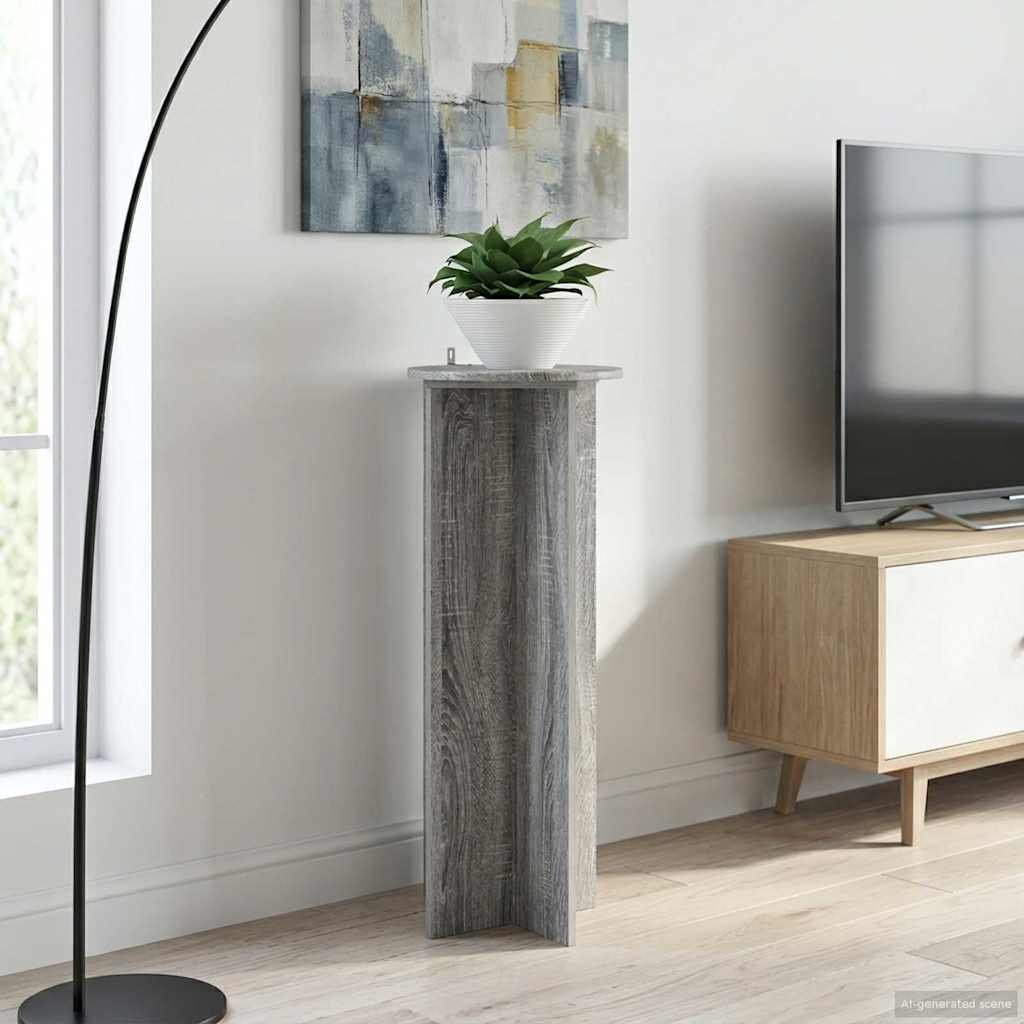 Kasviteline 2 pcs Harmaa sonoma Ø40 x 100 cm Tekninen puu