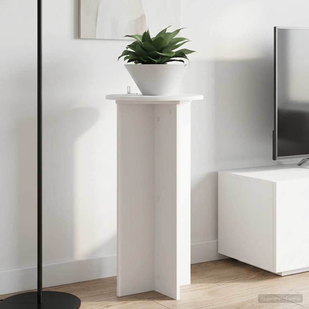 Kasviteline 2 pcs valkoinen Ø40 x 80 cm Tekninen puu