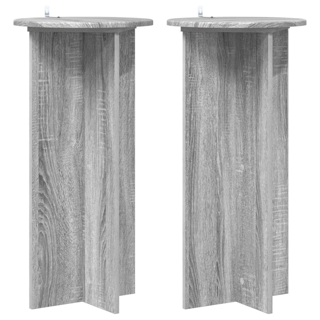 Kasviteline 2 pcs Harmaa sonoma 40 x 40 x 80 cm Tekninen puu