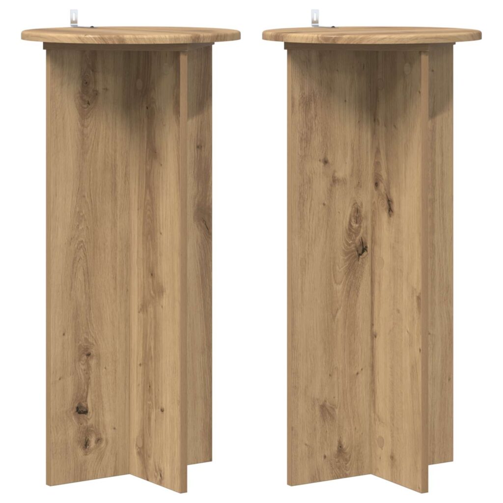 Kasviteline 2 pcs Artisaanitammi 40 x 40 x 80 cm Tekninen puu