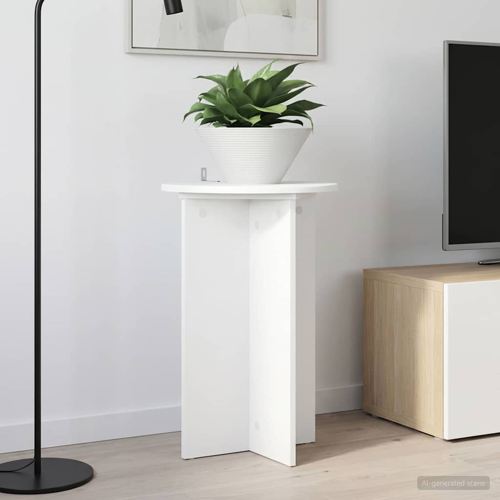 Kasviteline 2 pcs valkoinen Ø40 x 60 cm Tekninen puu