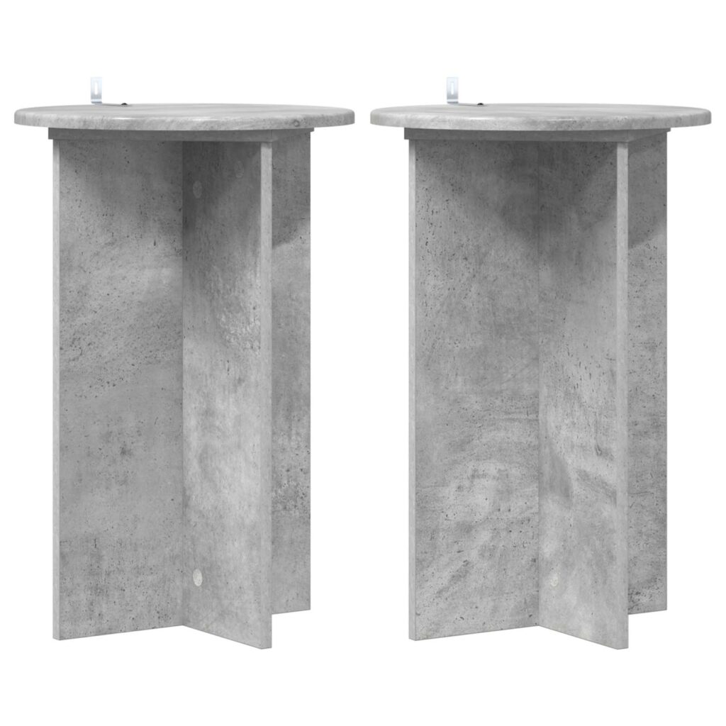 Kasviteline 2 pcs Betoninharmaa Ø40 x 60 cm Tekninen puu