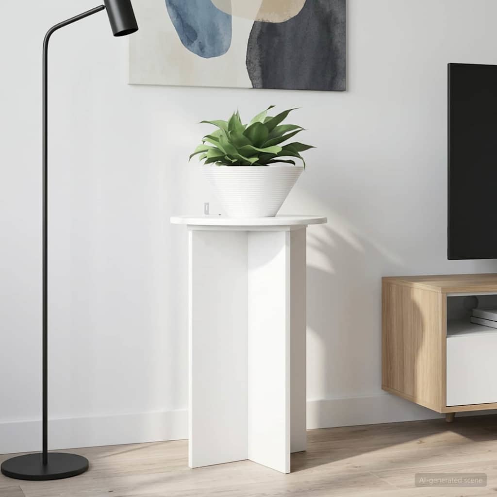 Kasviteline 2 pcs Korkeakiiltoinen valkoinen Ø40 x 60 cm