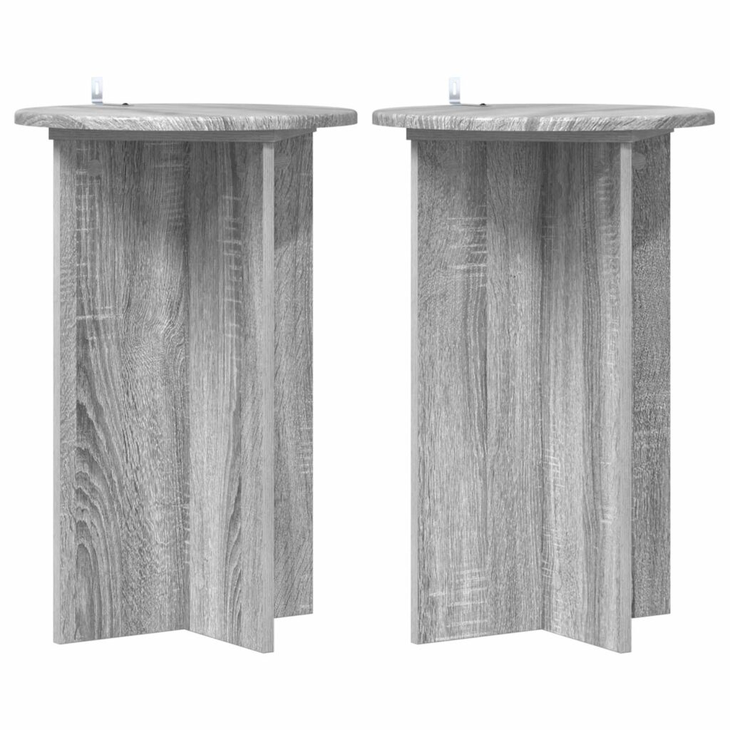Kasviteline 2 pcs Harmaa sonoma Ø40 x 60 cm Tekninen puu