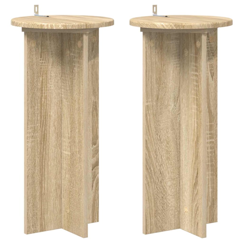Kasviteline 2 pcs Sonoma-tammi 29,5 x 29,5 x 60 cm Tekninen puu