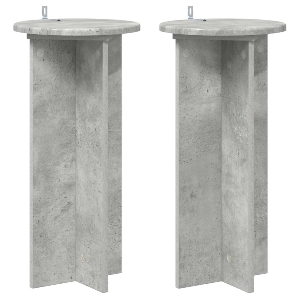 Kasviteline 2 pcs Betoninharmaa 29,5 x 29,5 x 60 cm