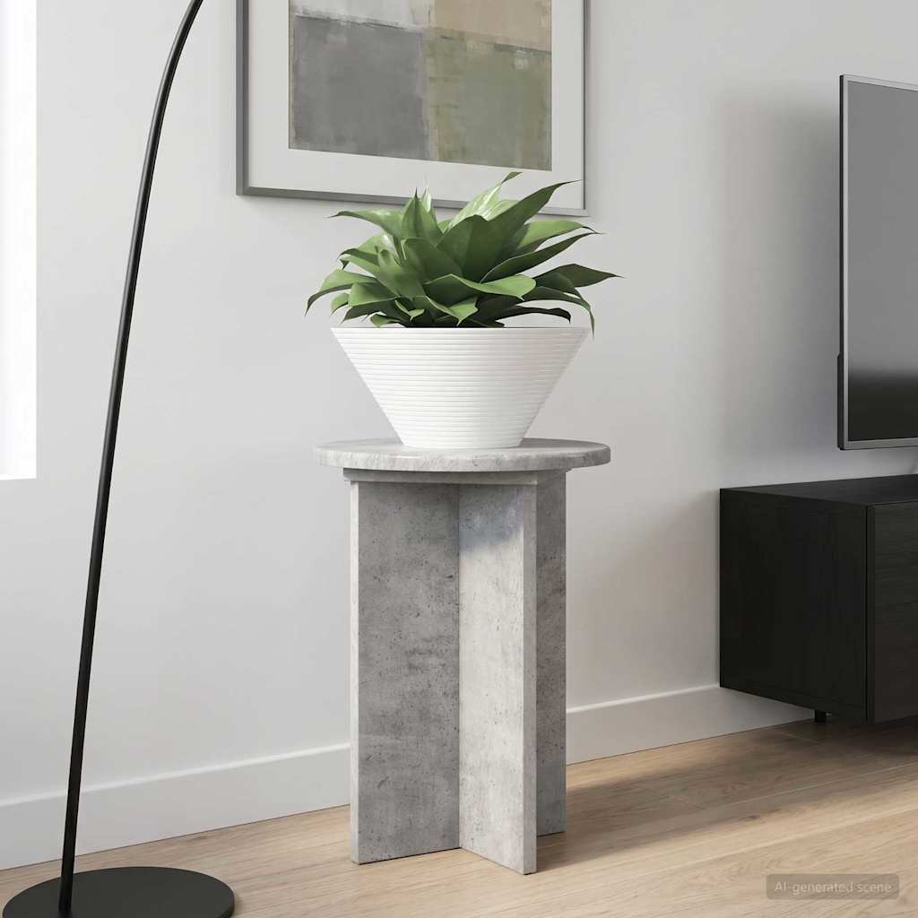 Kasviteline 2 pcs Betoninharmaa Ø29,5 x 40 cm Tekninen puu