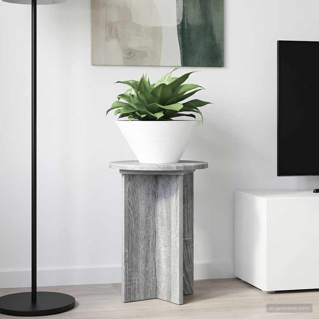 Kasviteline 2 pcs Harmaa sonoma Ø29,5 x 40 cm Tekninen puu