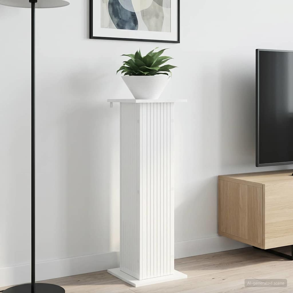 Kasviteline 2 pcs Korkeakiiltoinen valkoinen Tekninen puu