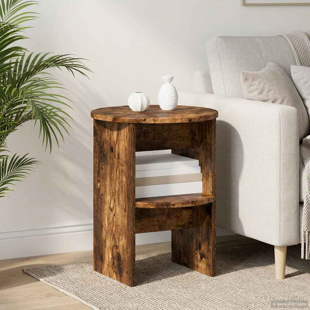 Sivukaappi Savustettu Tammi Ø40 x 50 cm Käsitelty puu