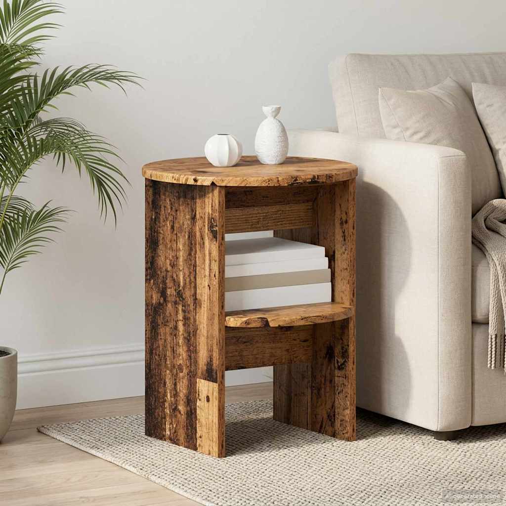 Sivukaappi Vanha puu Ø40 x 50 cm Käsitelty puu