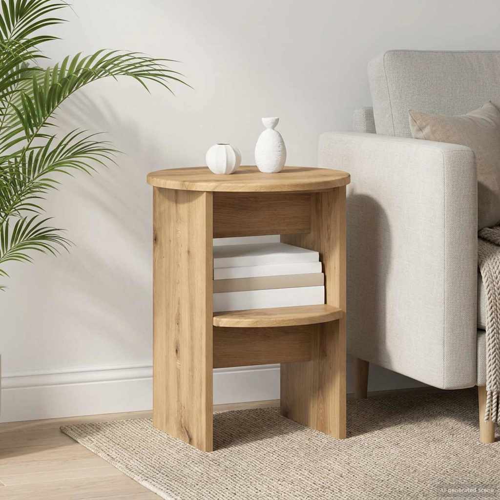 Sivukaappi 2 pcs Artisan Tammi Ø40 x 50 cm Käsitelty puu