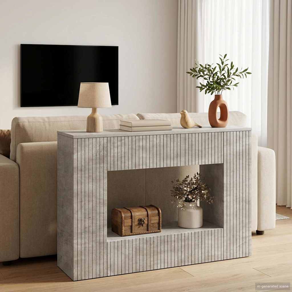 Konsolipöytä Betoni Harmaa 101 x 29 x 74 cm Käsitelty puu