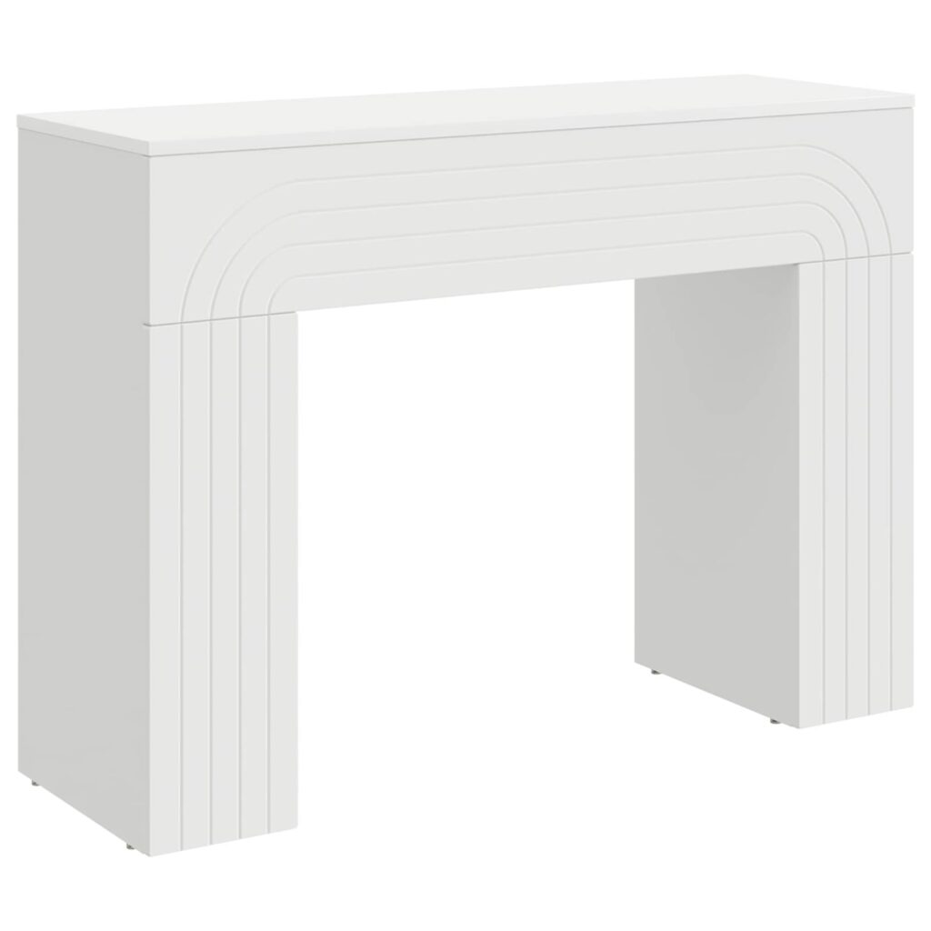 Sohvapöytä valkoinen 102 x 35 x 75 cm Tekninen puu