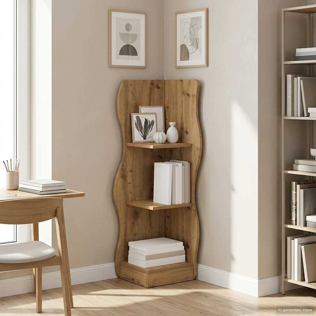 Kulmahylly Artisaanitammi 34 x 33 x 102 cm Tekninen puu