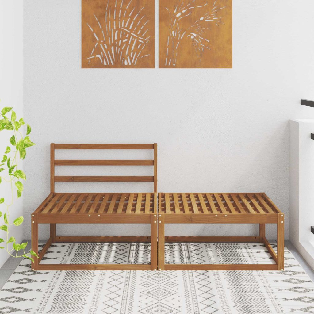 Kulmasohva 2 Kappale Luonnollinen Tiheä akasiapuu