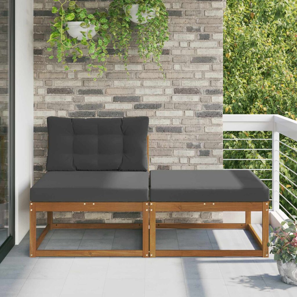 Kulmasohva tyynyllä 2 Kappale Luonnollinen Tiheä akasiapuu