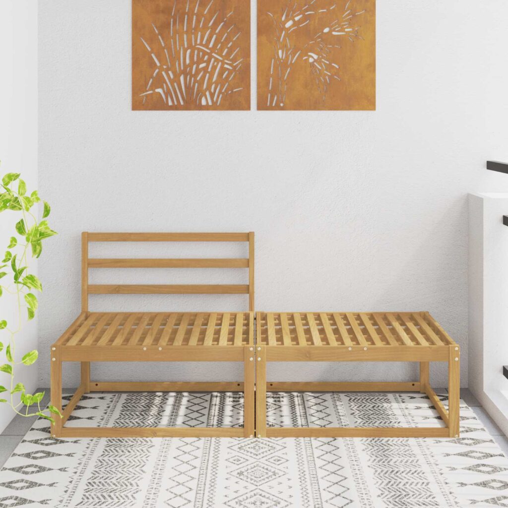 2 Kappale Ulkojalkopöytä Polyesteri valkoinen