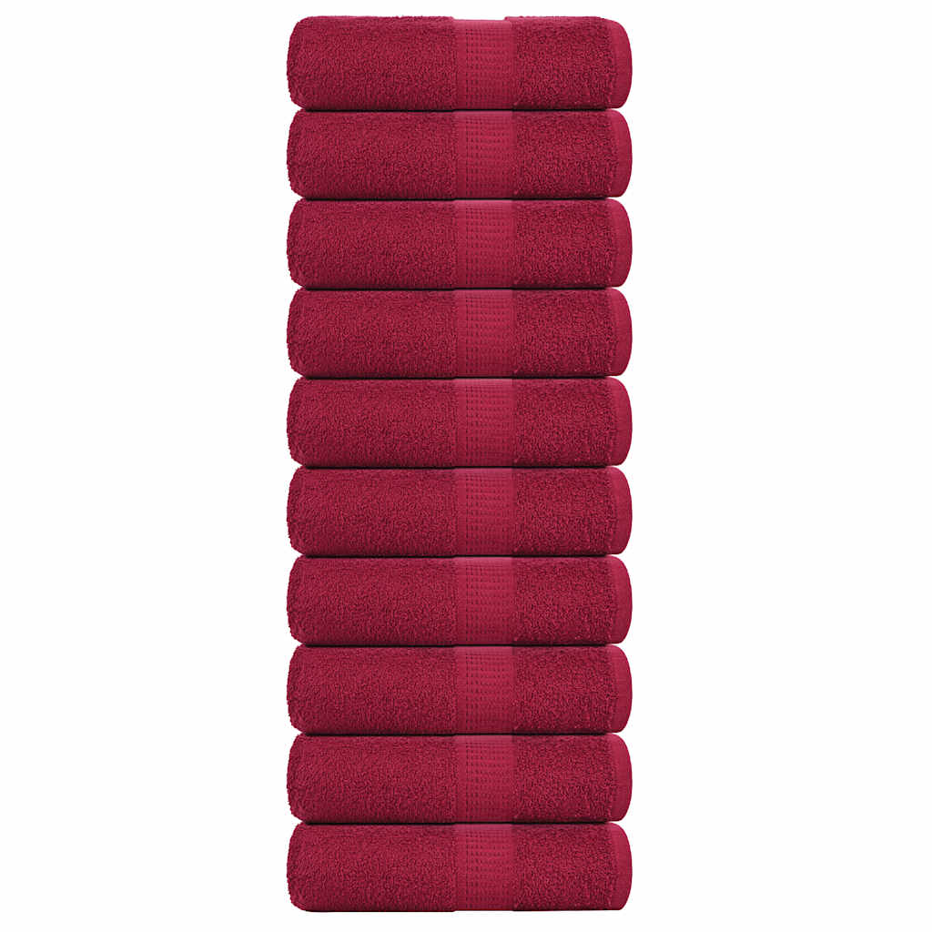 Vieraspyyhkeet SAMMAKO 10 kpl viininpunainen 30x50 cm 360 gsm