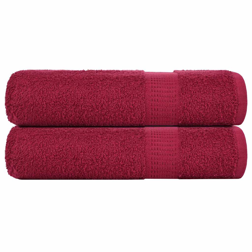 Käsipyyhkeet SAMPAKONEN 2 kpl viininpunainen 50x100 cm 360 gsm