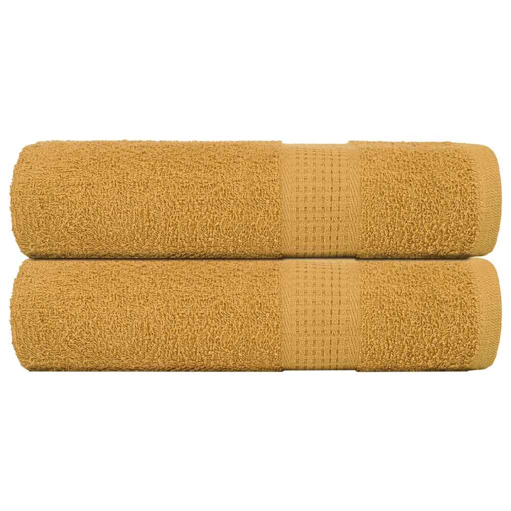 Käsipyyhkeet SAMPAKKO 2 kpl kulta 50x100 cm 360 gsm