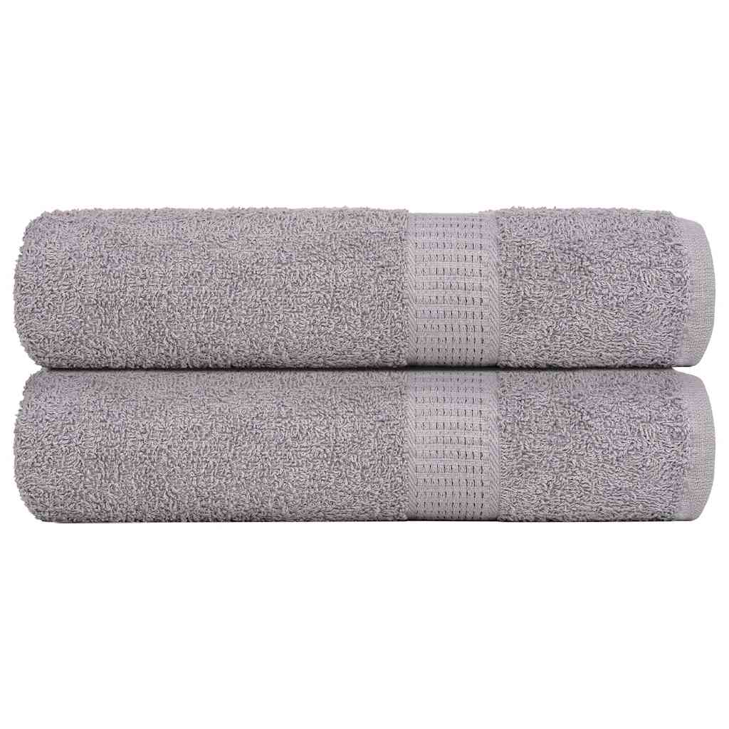 Käsipyyhkeet SAMPAKKO 2 kpl harmaa 50x100 cm 360 gsm