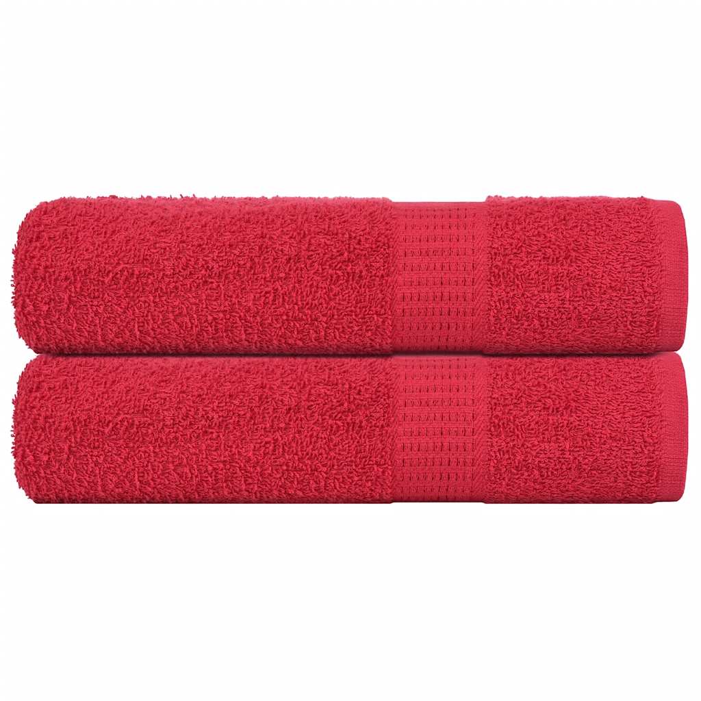 Käsipyyhkeet SAMPAKKO 2 kpl Punainen 50x100 cm 360 gsm