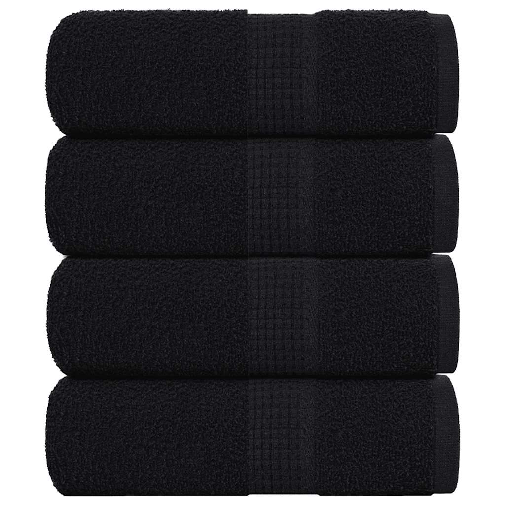 Vieraspyyhkeet SAMMAKO 4 kpl musta 30x50 cm 360 gsm