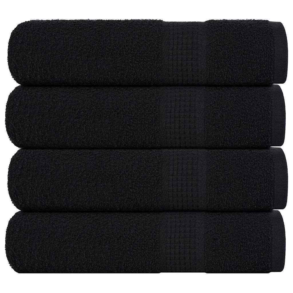 Käsipyyhkeet SAMPAKKO 4 kpl musta 50x100 cm 360 gsm