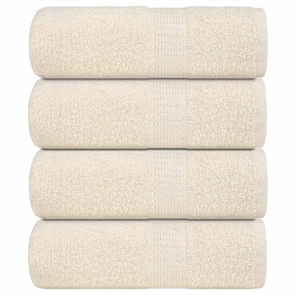 Pesupyyhkeet SAMPAKKO 4 kpl kermanvärinen 30x30 cm 360 gsm