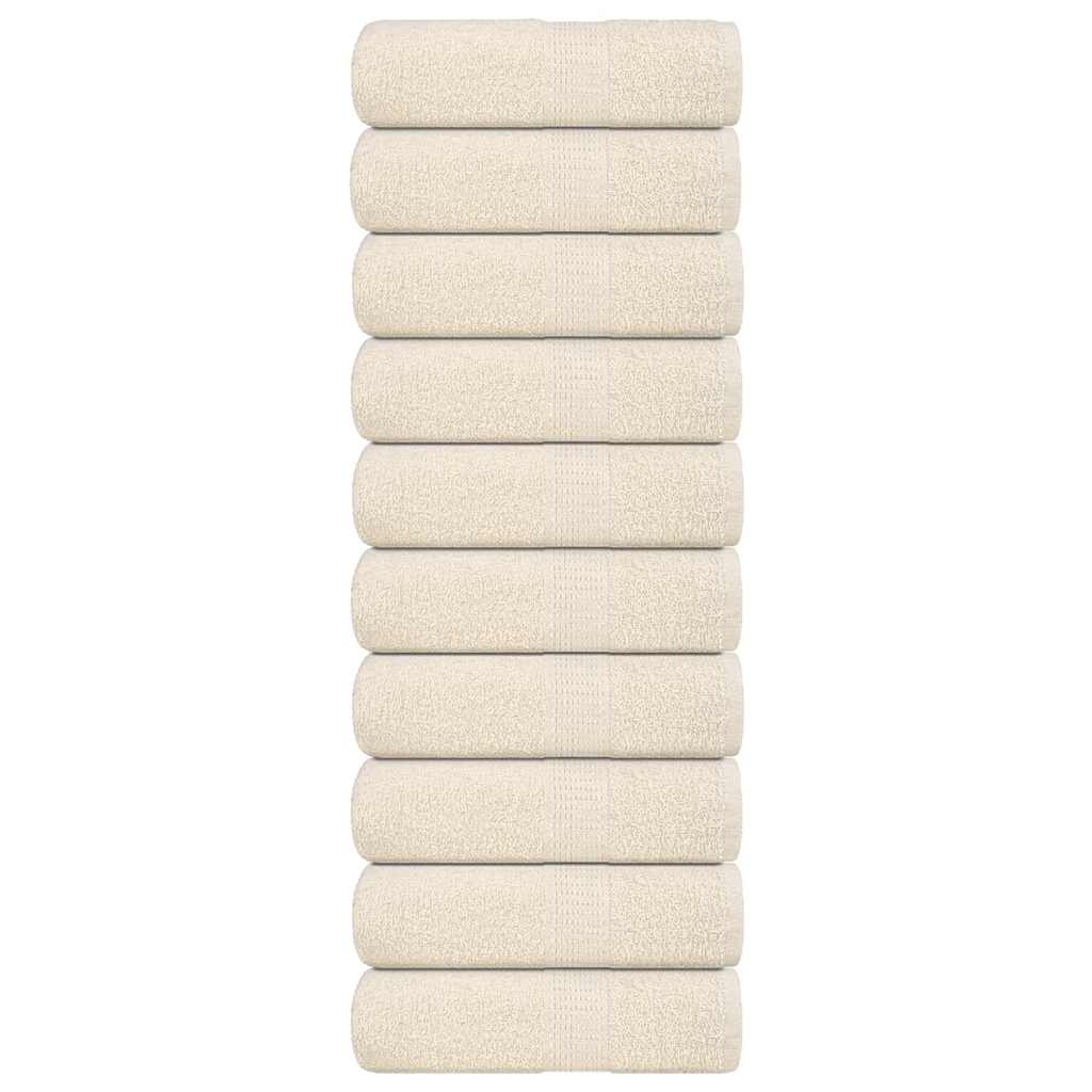 Vieraspyyhkeet SAMMAKO 10 kpl kermanvärinen 30x50 cm 360 gsm