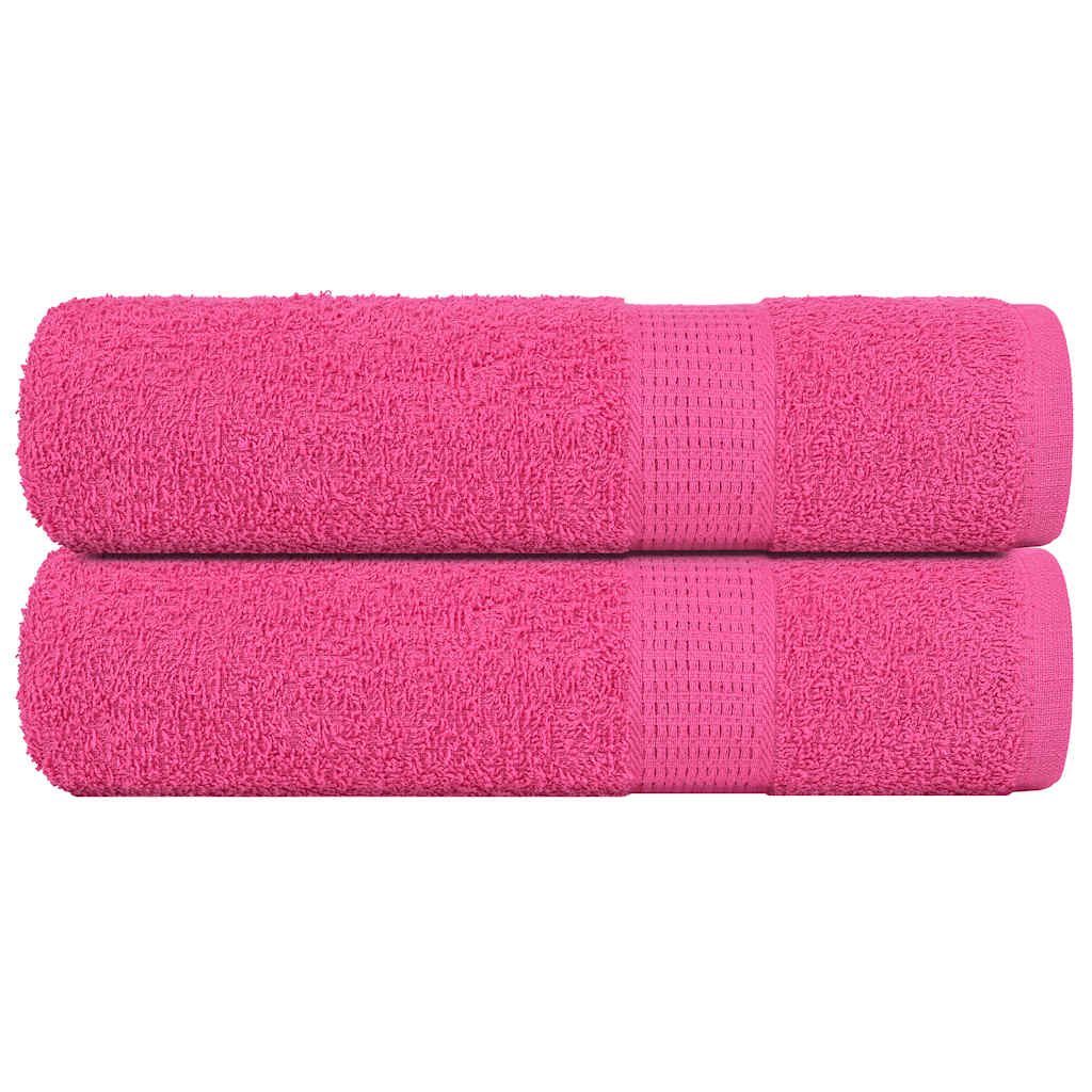 Käsipyyhkeet SAMPAKKO 2 kpl Vaaleanpunainen 50x100 cm 360 gsm