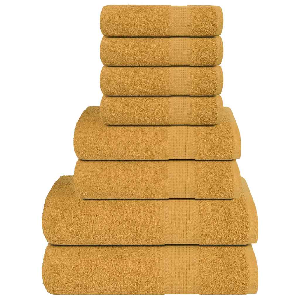 8-osainen pyyhesetti SAMPAKKO kulta 360 gsm