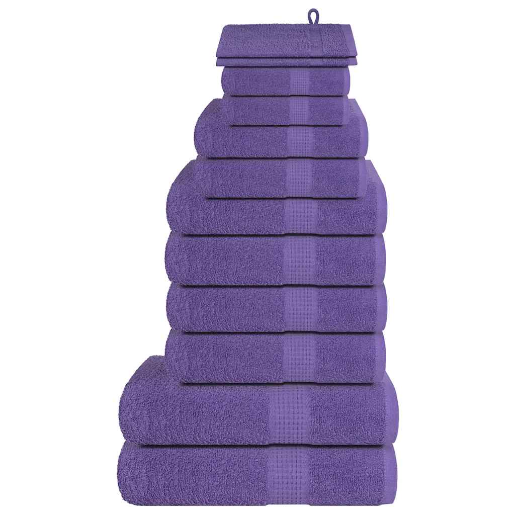 12-osainen pyyhesetti SAMPAKKO violetti 360 g/m²