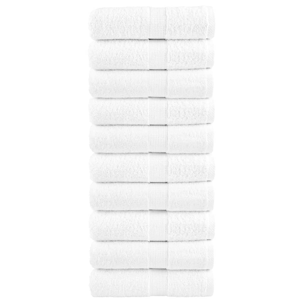 Premium-vieraspyyhkeet SOLUND 10 kpl valkoinen 30x50 cm 600 gsm