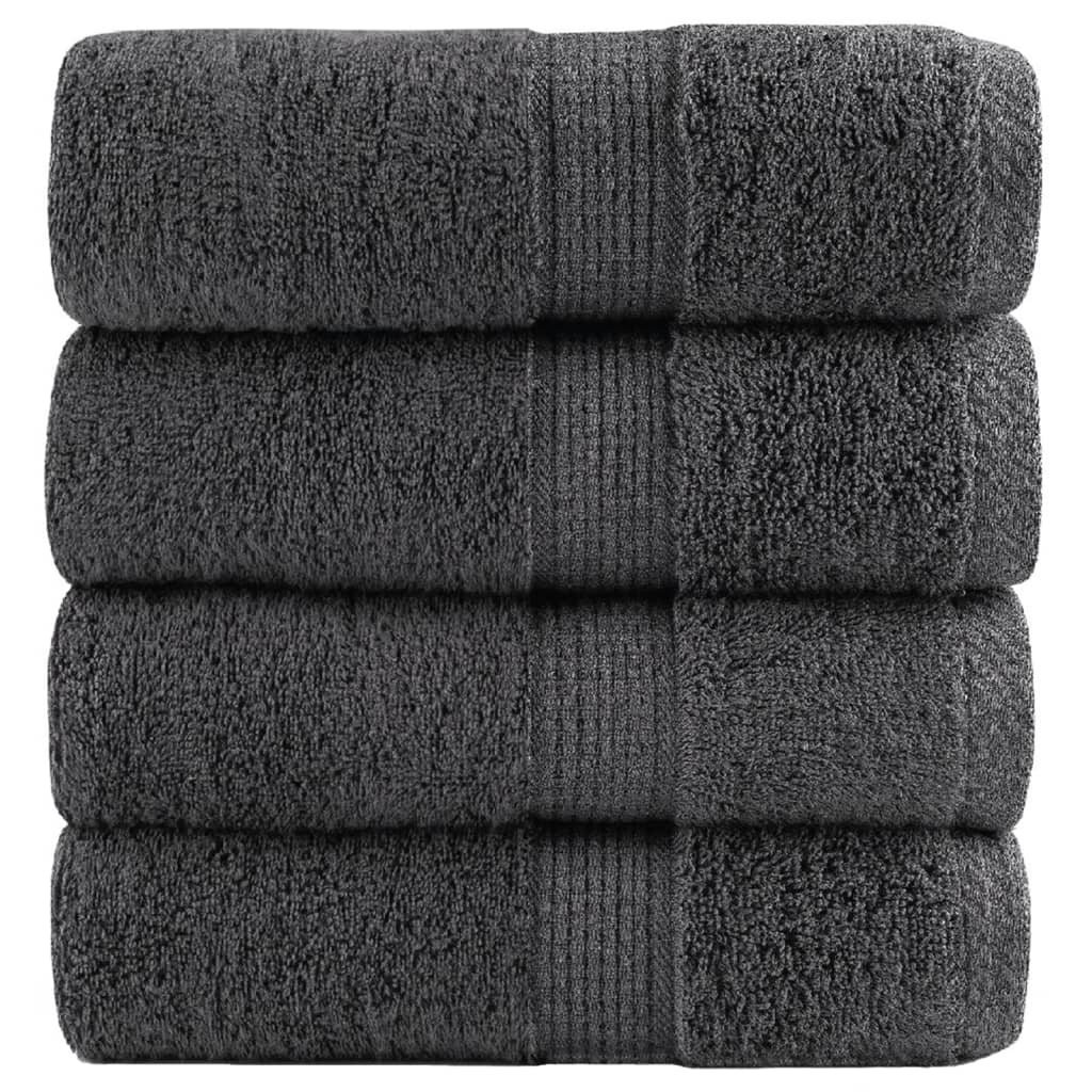 Premium-pesupyyhkeet SOLUND 4 kpl antrasiitti 30x30 cm 600 gsm