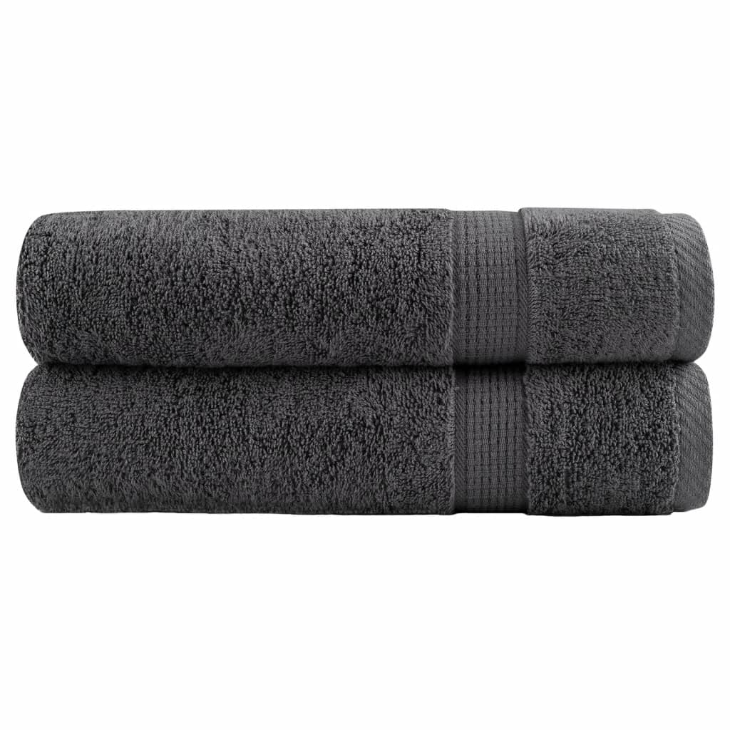 Premium-käsipyyhkeet SOLUND 2 kpl antrasiitti 50x100 cm 600 gsm