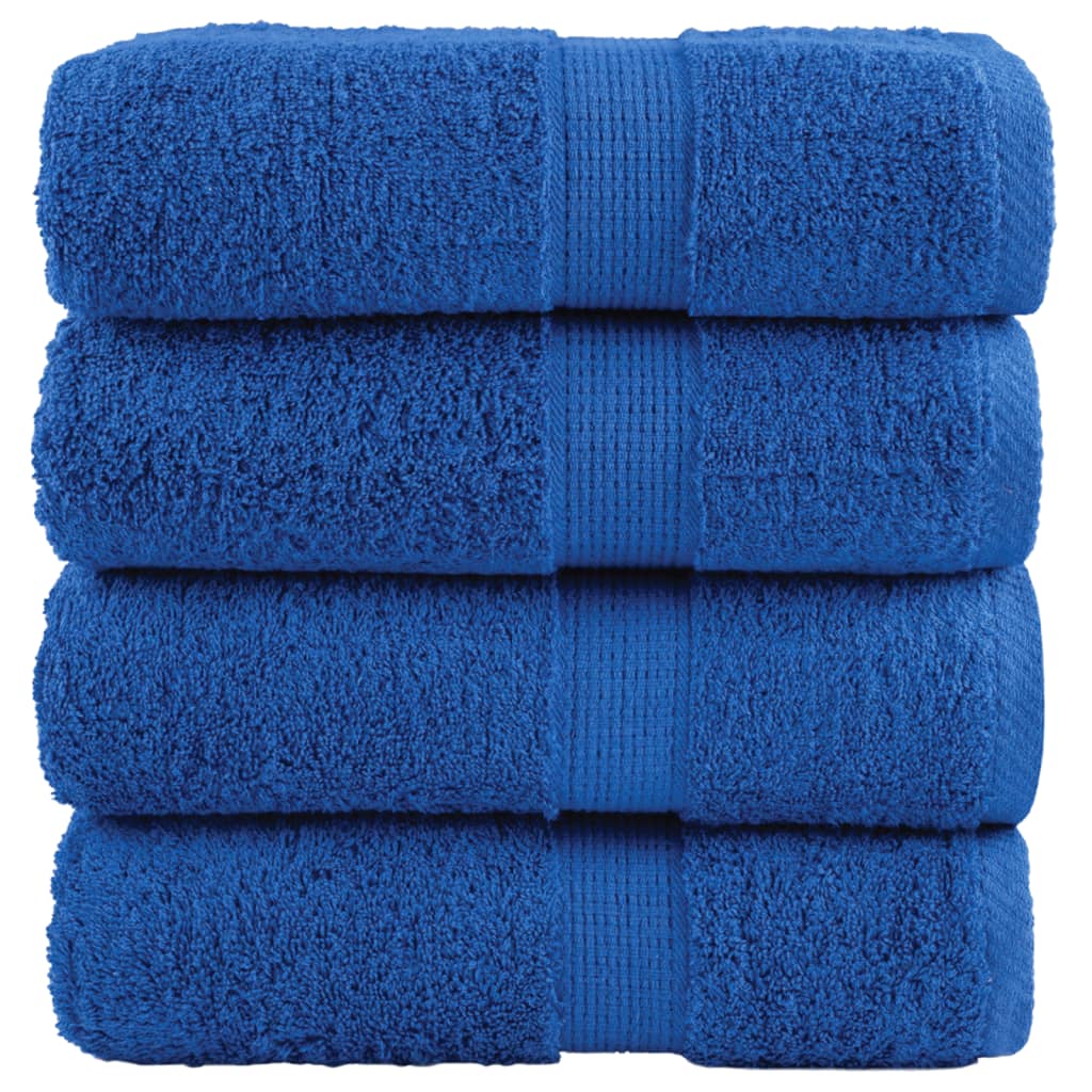 Premium-vieraspyyhkeet SOLUND 4 kpl sininen 30x50 cm 600 gsm