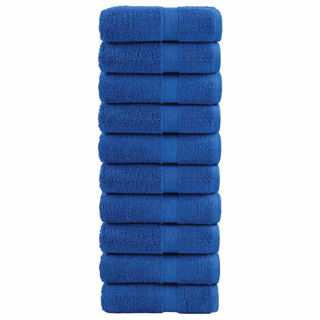 Premium-vieraspyyhkeet SOLUND 10 kpl sininen 30x50 cm 600 gsm