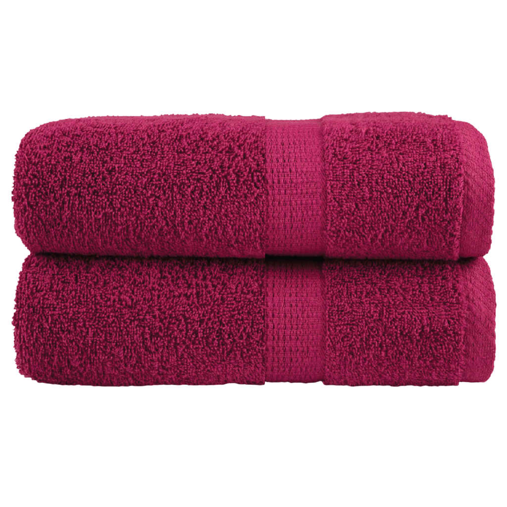 Premium-pesupyyhkeet SOLUND 2 kpl viininpunainen 30x30 cm 600 gsm