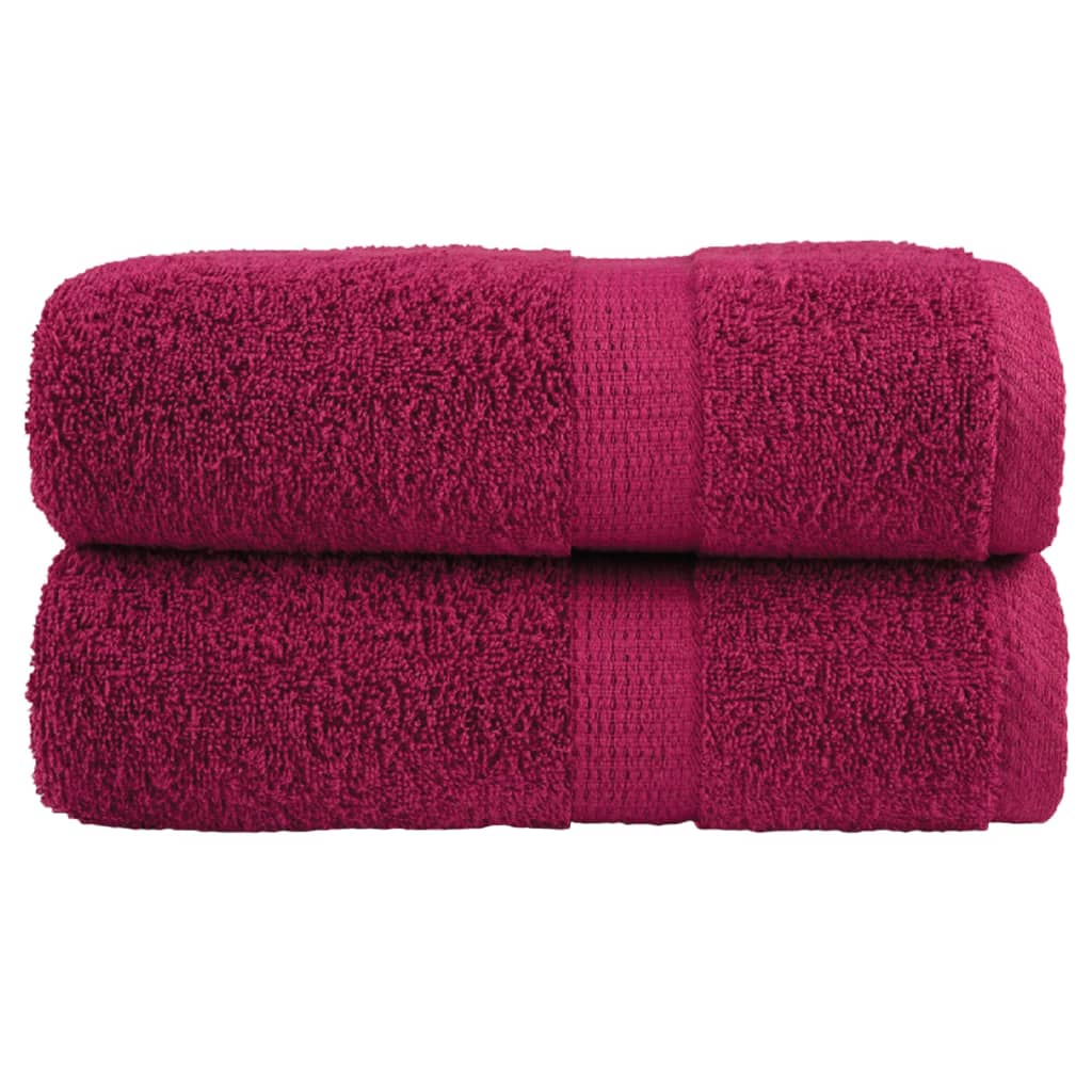 Premium-vieraspyyhkeet SOLUND 2 kpl viininpunainen 30x50 cm 600 gsm