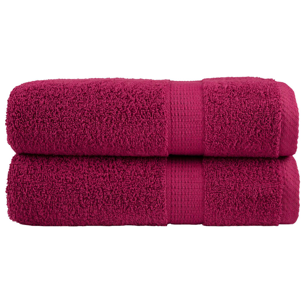 Premium suihkupyyhkeet SOLUND 2 kpl Bordeaux 70x140 cm 600 gsm