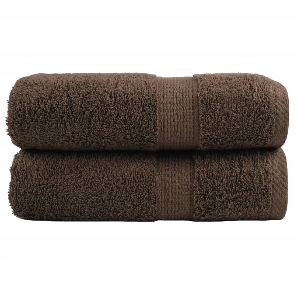 Premium-vieraspyyhkeet SOLUND 2 kpl ruskea 30x50 cm 600 gsm