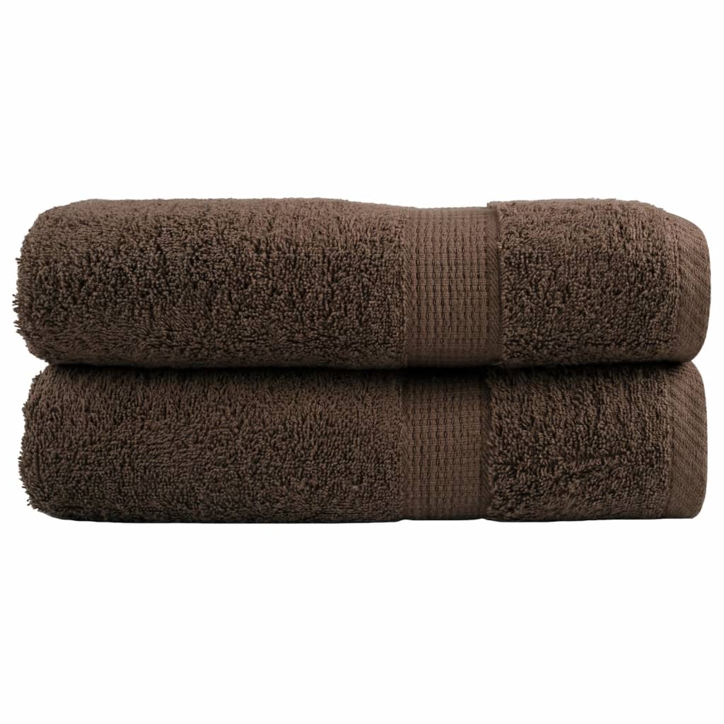 Premium-käsipyyhkeet SOLUND 2 kpl ruskea 50x100 cm 600 gsm