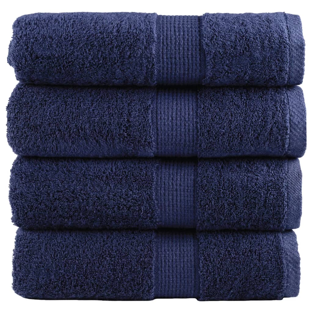Premium-vieraspyyhkeet SOLUND 4 kpl tummansininen 30x50 cm 600 gsm