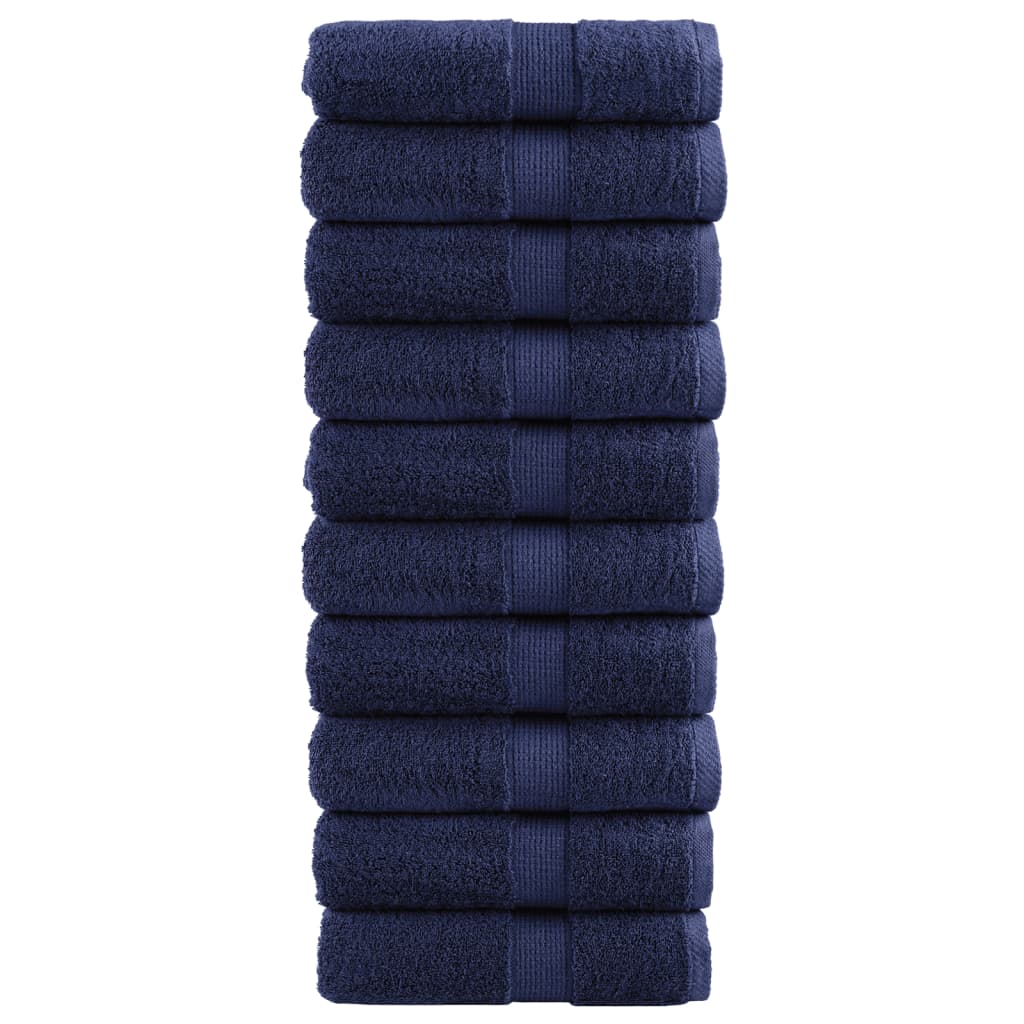 Premium-vieraspyyhkeet SOLUND 10 kpl tummansininen 30x50 cm 600 gsm