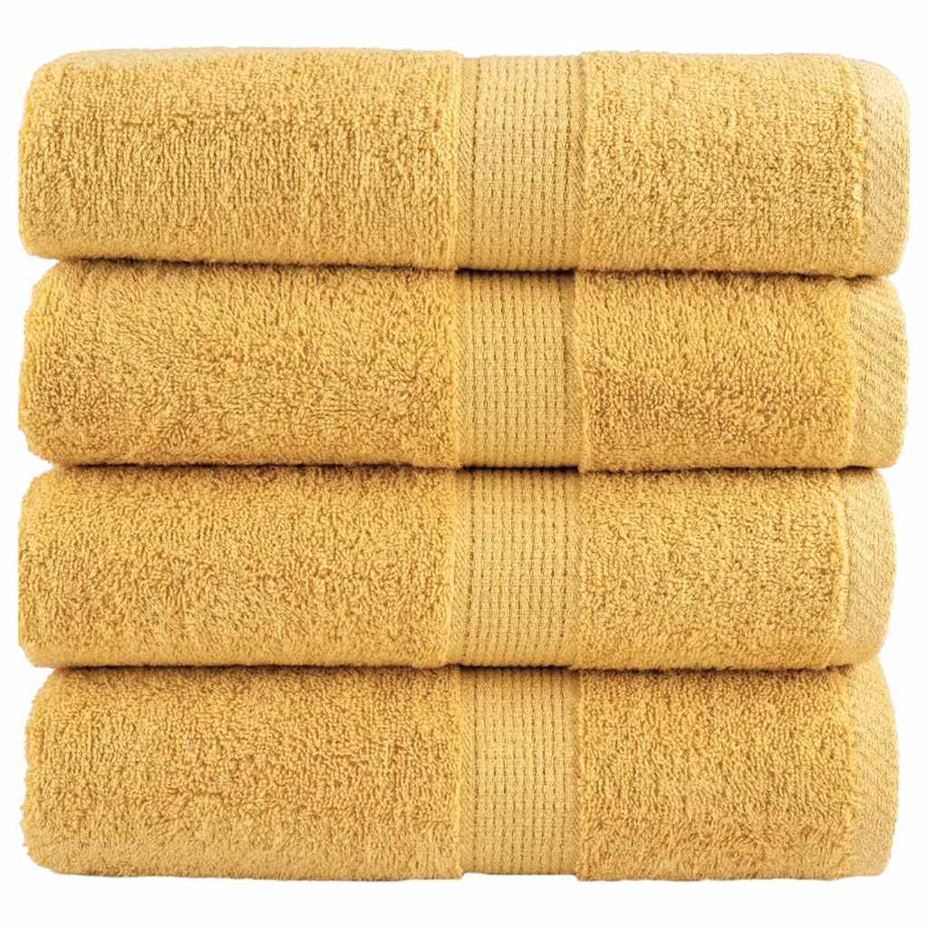 Premium-pesupyyhkeet SOLUND 4 kpl kulta 30x30 cm 600 gsm