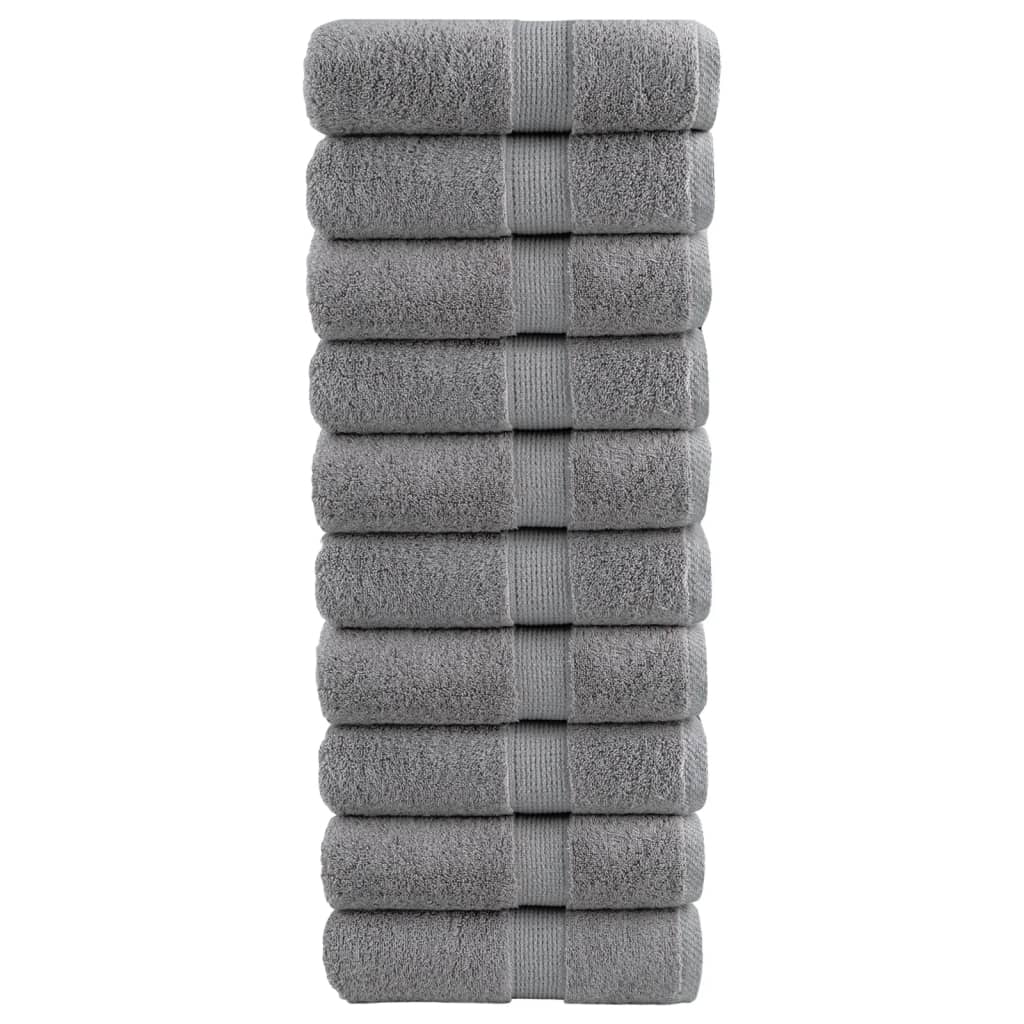 Premium-pesupyyhkeet SOLUND 10 kpl harmaa 30x30 cm 600 gsm